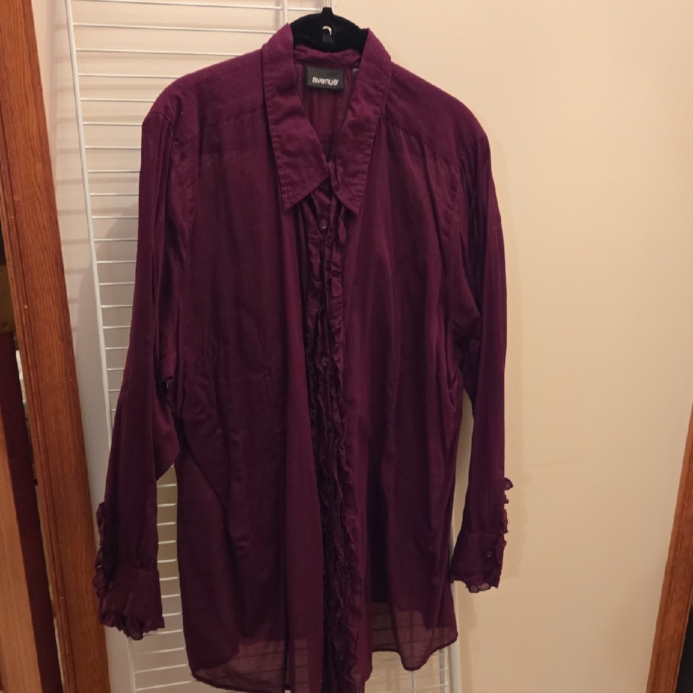 Avenue Purple Blouse